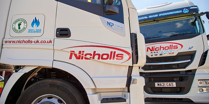 A picture of two LNG trucks near each other